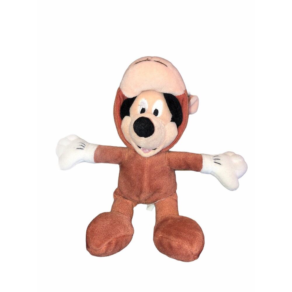 Disney Mini Bean Bag Mickey in Monkey costume 7" Disney World New